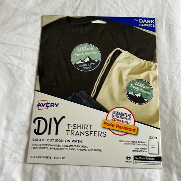 avery heat transfer paper dark